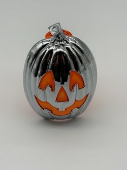 Chrome Jack-O-Lantern Halloween Decoration