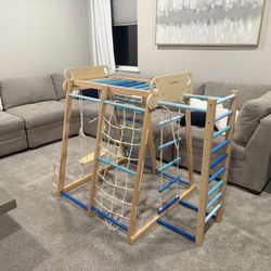 Blue Wood Kids Jungle Gym