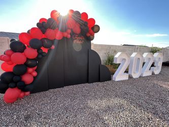 2023 Graduation Marquee Numbers, Backdrop And Balloon Garland