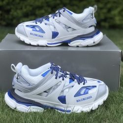 Blue White And Silver Balenciaga Track Runners All Sizes