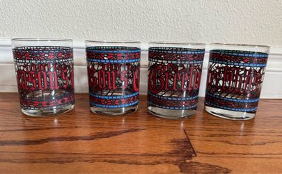 4 vintage seasons greetings cups houze