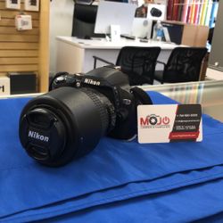 Nikon D60 10.2MP Camera Kit 55-200mm DX AF S 55-200mm F/4-5.6 G ED VR Pre Owned 