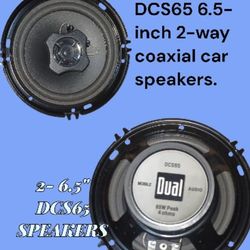 Dual Electronics DCS65 6.5-inch 2-way coaxial car speakers. Brand New