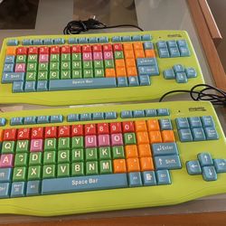 2 Colorful Extra Large Keyboards 