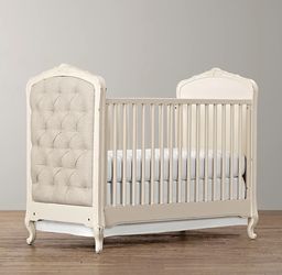 COLETTE TUFTED CRIB - ANTIQUE GREY MIST