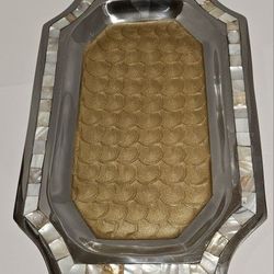 Julia Knight Mother of Pearl 16" Vanity Tray