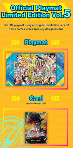 One Piece volume 5 playmat + promo card