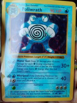 Shadowless poliwrath pokemon card