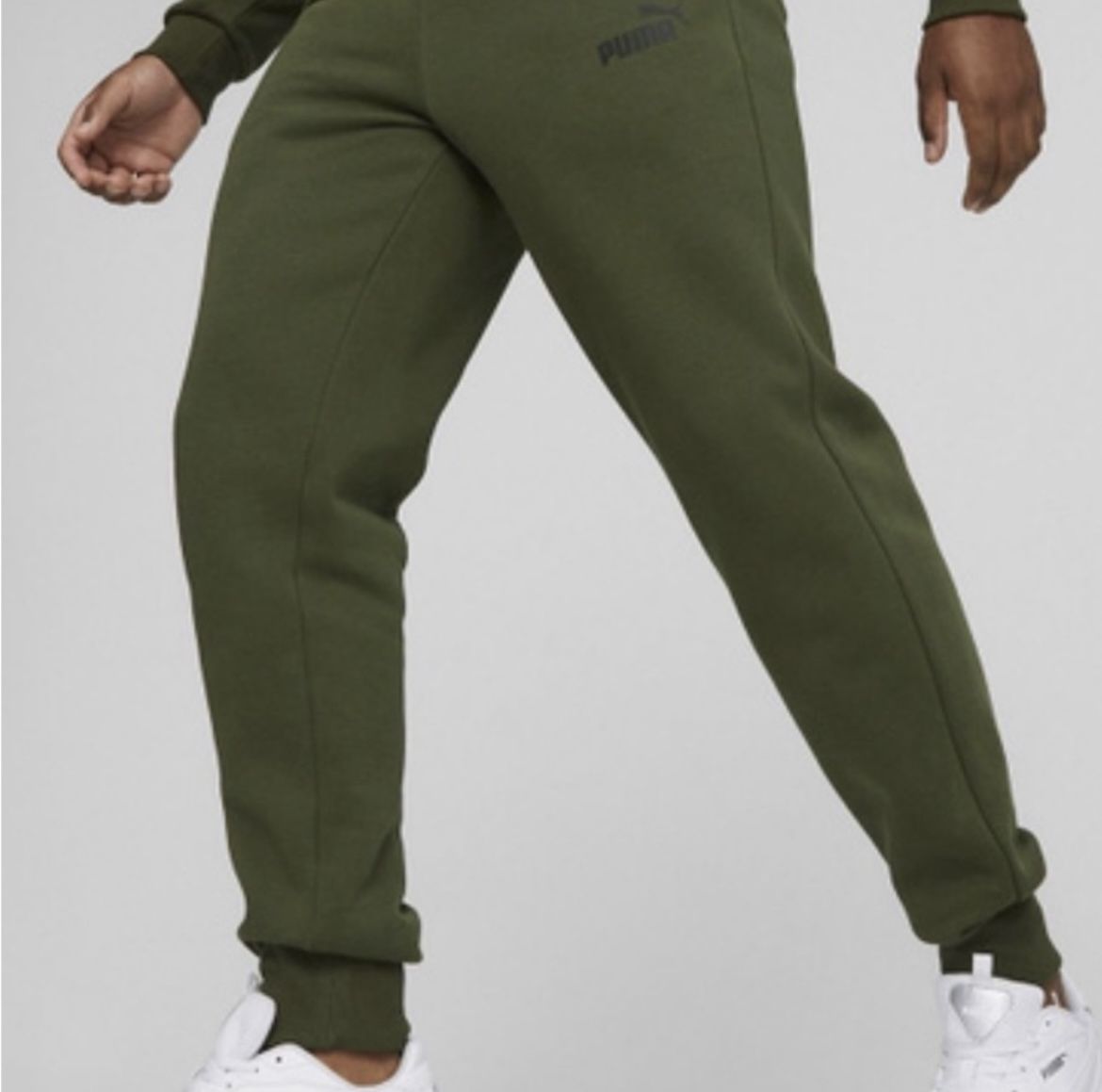 PUMA Men's Fleece Jogger Pants Forest Green Size XXL