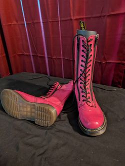 Dr. Martens 9733 Pink Double Zipper Boots - US Women's 9