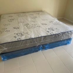 New KING SIZE MATTRESS WITH BOXSPRING SET COLCHONES NUEVOS KING SIZE BED 