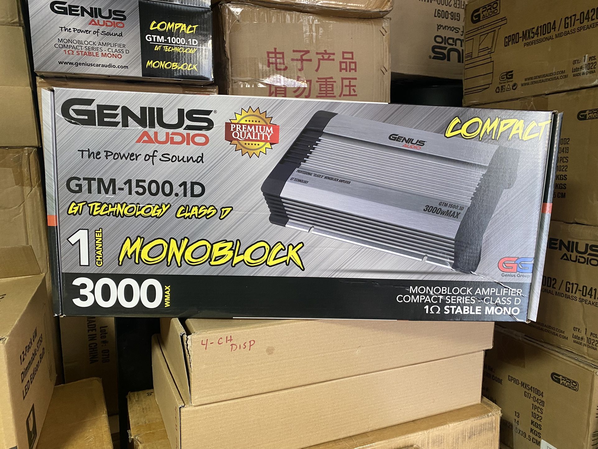 New Genius Audio 3000w Max Power Bass Amplifier $240 each
