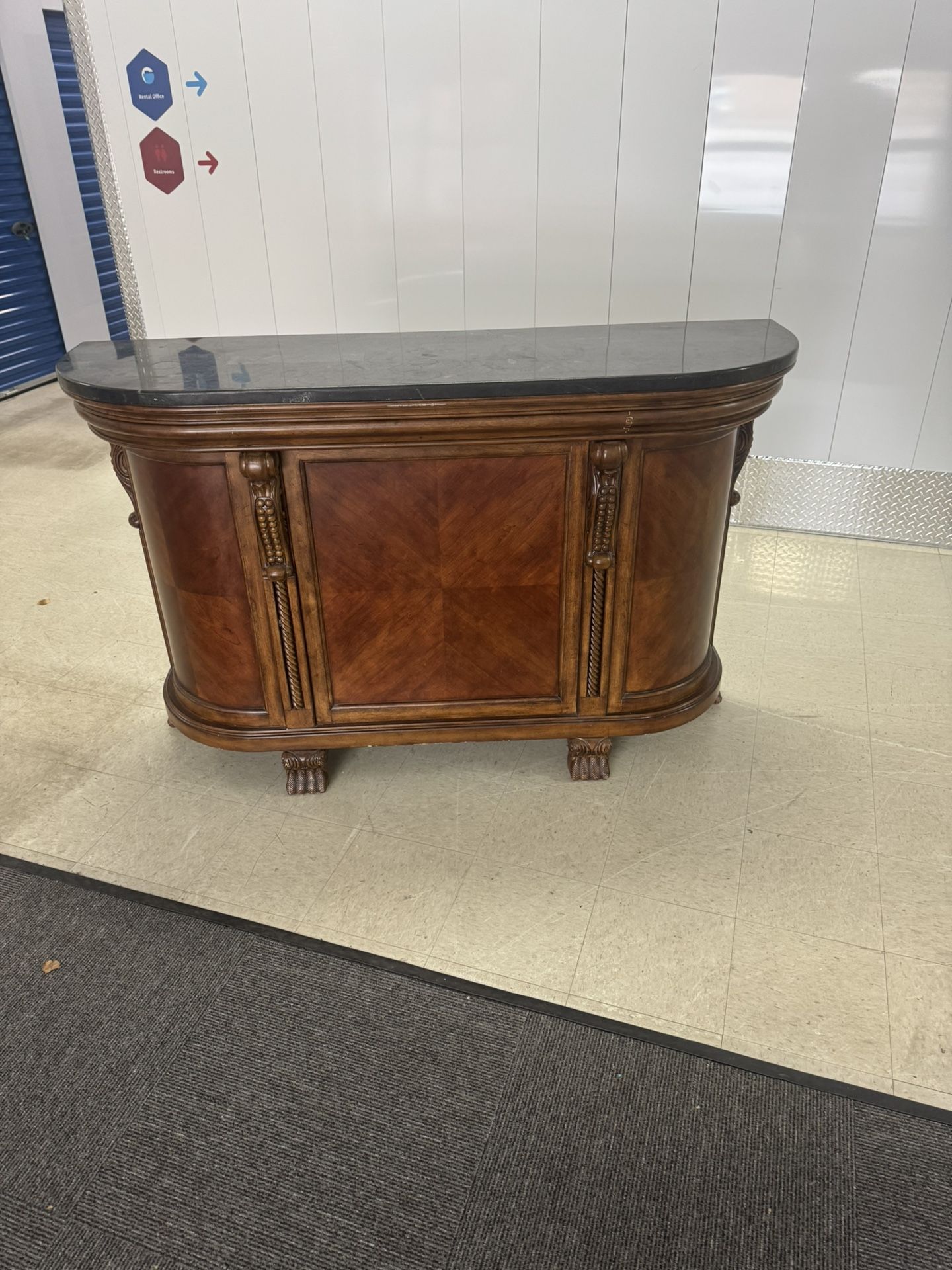 Wood Bar With 2 Stools