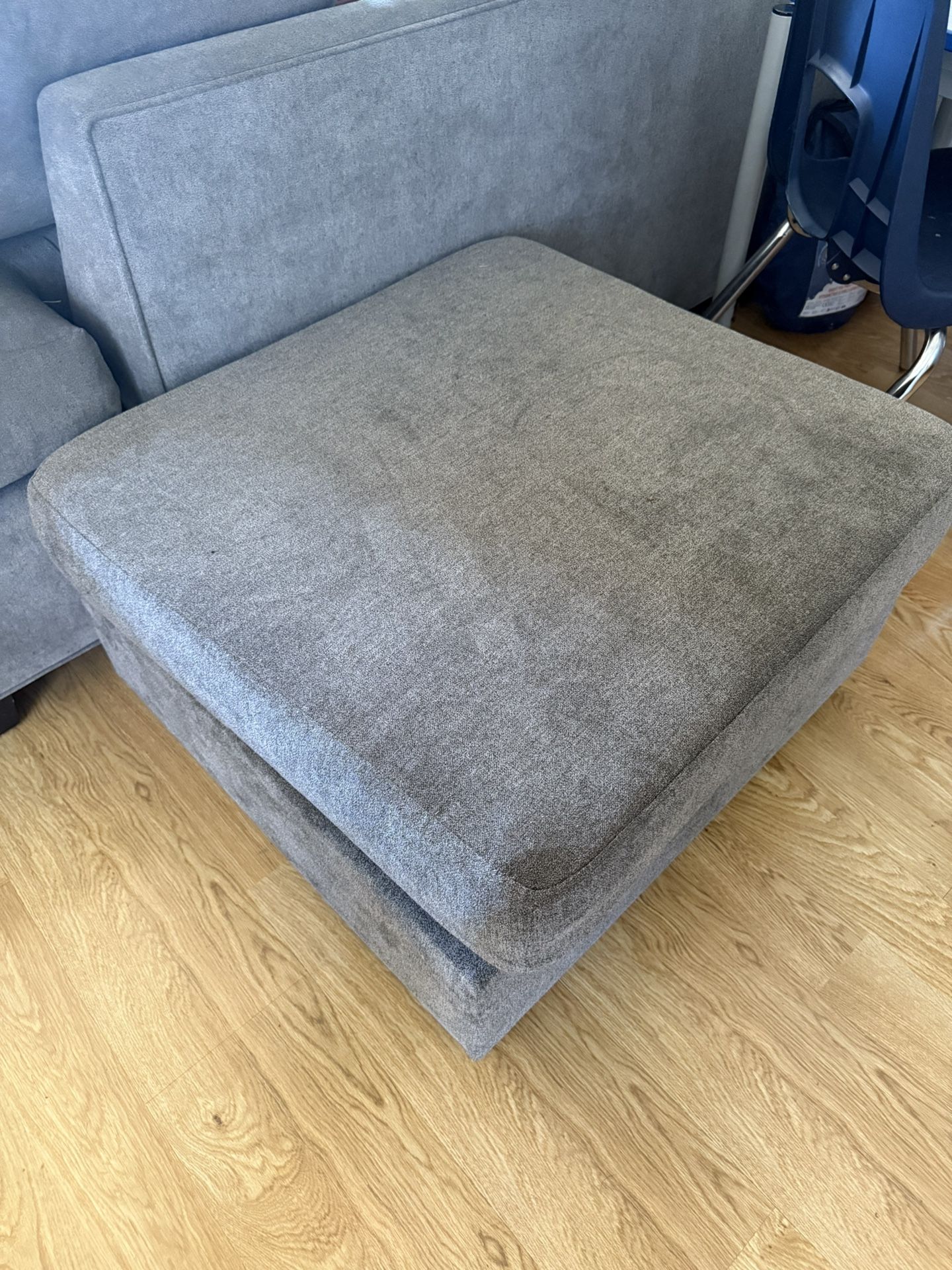 Ottoman with storage charcoal gray 28x30
