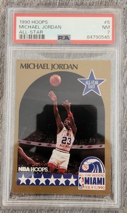Michael Jordan 1990 Hoops #5 - PSA 7
