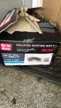 1-1/2” collated roofing nails (coil)