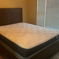 Dark wooden Queen Bed Frame (MATTRESS NOT INCLUDED)