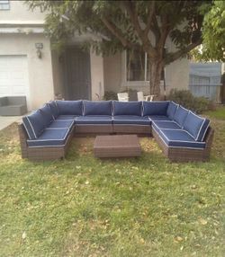 Top quality 5-in deep seating cushions patio furniture set Costco quality patio furniture used as a display brand new outdoor patio furniture sunbrell
