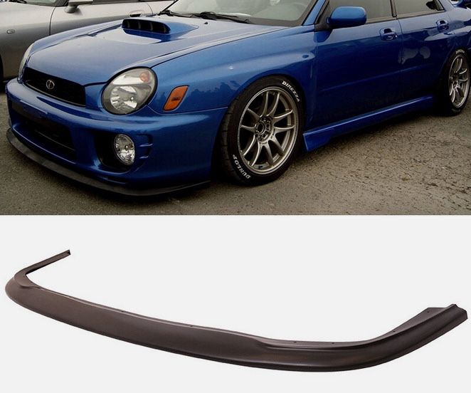 Fits 02-03 Subaru Impreza WRX RS Sedan 4Dr Front Bumper Lip Spoiler DP Style PU