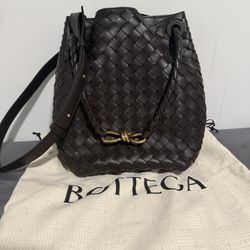 Bottega Veneta Andiamo Bucket Bag  Fondant 