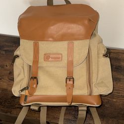 TARION M02 Canvas Camera Backpack (Khaki, 14.5L)