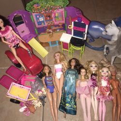 Barbie Dolls And Accessories Lot