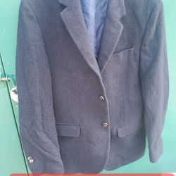 Used few times Massimo Dutti Extrafine Wool Men Jacket Blazer Coat Sz 38 dark navy h15b 50s 12x12x3 1lb