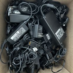 Lot of Laptop Chargers and power cables no trades read description 