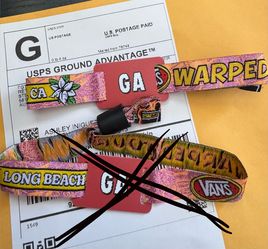 1 WARPED TOUR 2 DAY GA WRISTBAND