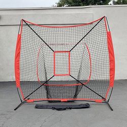 (Brand New) $55 Baseball Softball Practice Net Hitting Batting Pitching Training Set w/ Carry Bag 