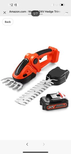 Brand new in box 24V Hedge Trimmer Cordless Pruning Shears – 2-in-1 Hedge & Lawn Trimmer, CE FCC PSE Certified, 90° Adjustable Head, SK5 Blades, 390 C