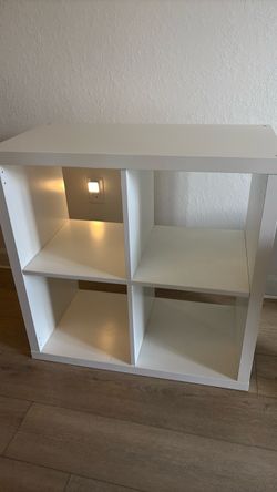 White 4-Cube Storage Shelf Unit