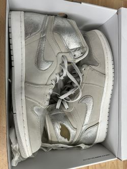 Size 10.5 Air Jordan 1 Retro High Silver 25th Anniversary