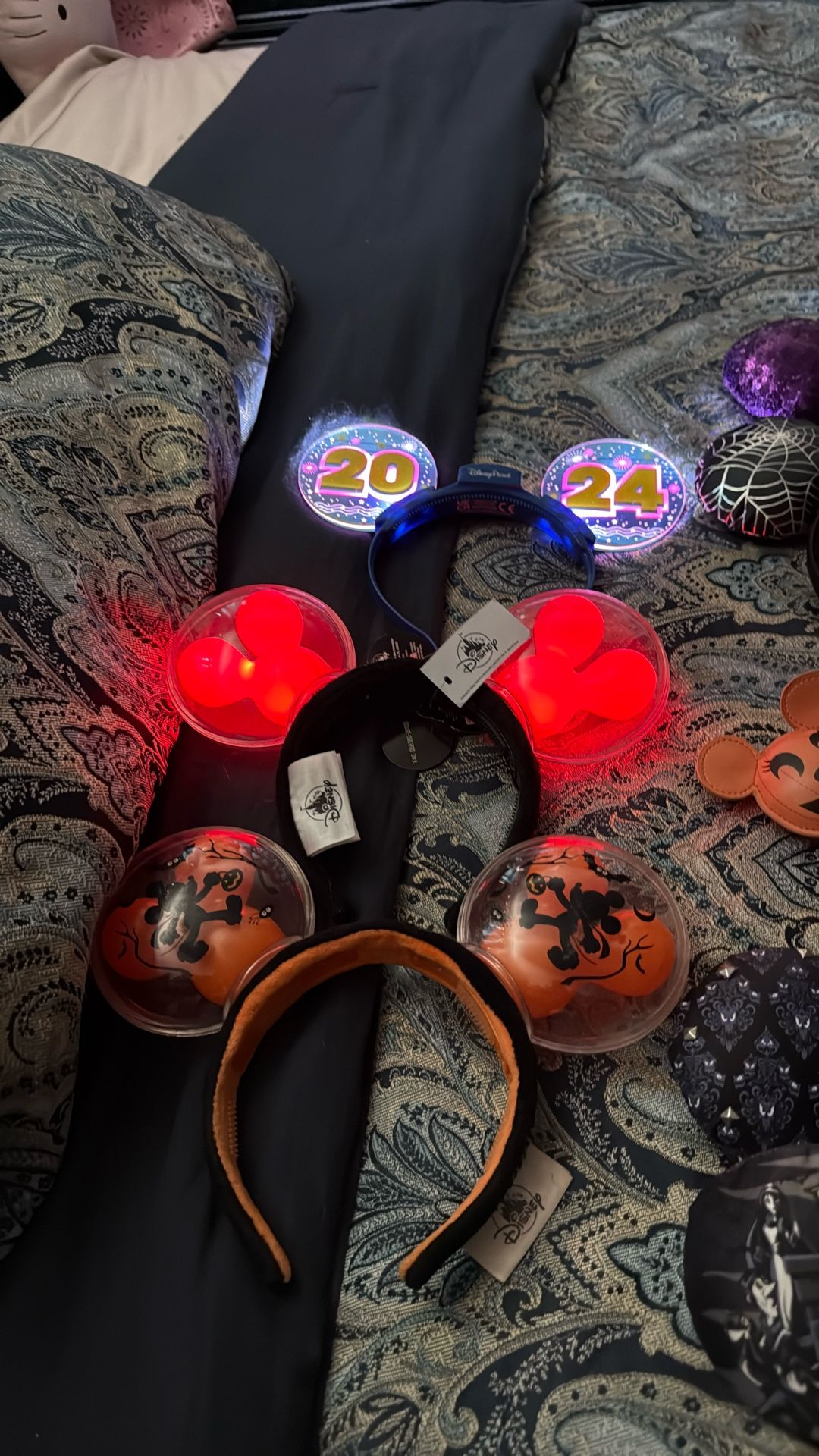 Disney ears Disney light up ears and also Disney ears with tag still on them