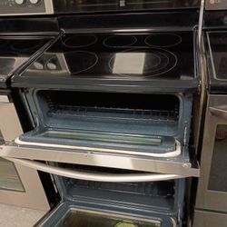 Double-oven Electric Glass Top Stainless Color Everything Works