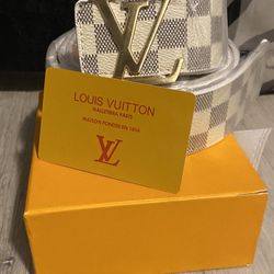 Checker Board Louis Vuitton Belt