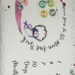 🍼 Baby Monthly Milestone Blanket Set – New