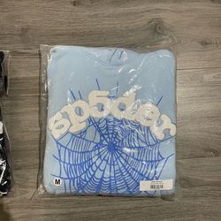 Sp5der Blue Hoodie M