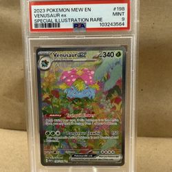 2023 Pokémon TCG Venusaur ex 198/165 Pokemon 151 PSA 9 Mint