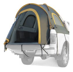 JOYTUTUS Pickup Truck Tent 5ft 2.0, Waterproof PU2000mm Double Layer for 2 Person, Portable Truck Bed Tent with Rainfly - Orange, Aluminum Pole