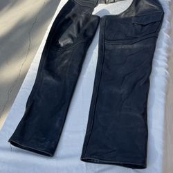 Leather Motorcycle Chaps Size XL