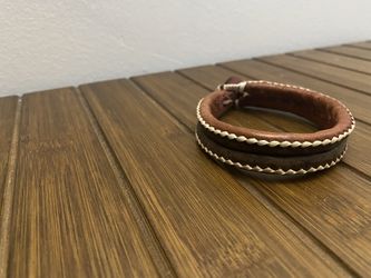 Handmade Leather Ghanaian Bracelet 