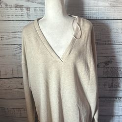 NWT Michael Kors Cream V-Neck Sweater size 3x