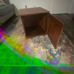Wood side table