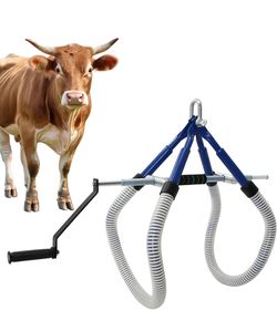 4410LB Cow Hip Lift, Standard Reinforced Cattle Hip Lift OB Adjustable Lifting Farm Clamp with Non-Slip Rubber Tube for Calving Milking Birthing Lame 