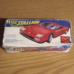 Min Yin Toys Wild Mustang Police Car Vintage