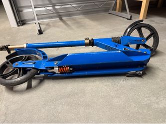 Large Adult Kick Scooter with Suspension – Blue