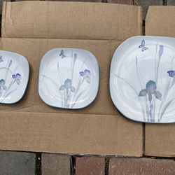 Set Of 27 Sango Quadrille Semi-Porcelain Joan Luntz #5306 Atrium Dinner Plates Floral Design