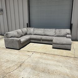 Light Gray U-Shaped Sectional Couch