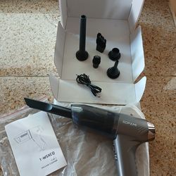 Mini Car Vacuum Cleaner 80W/16Kpa/20Mins Lightweight  High Power